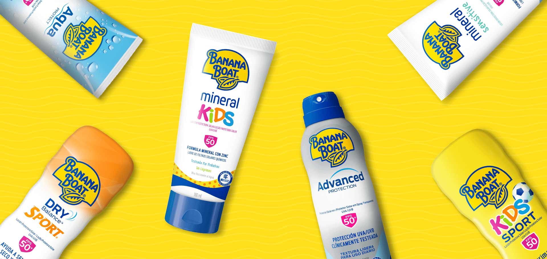 Conoce todos los productos y francias de Banana Boat